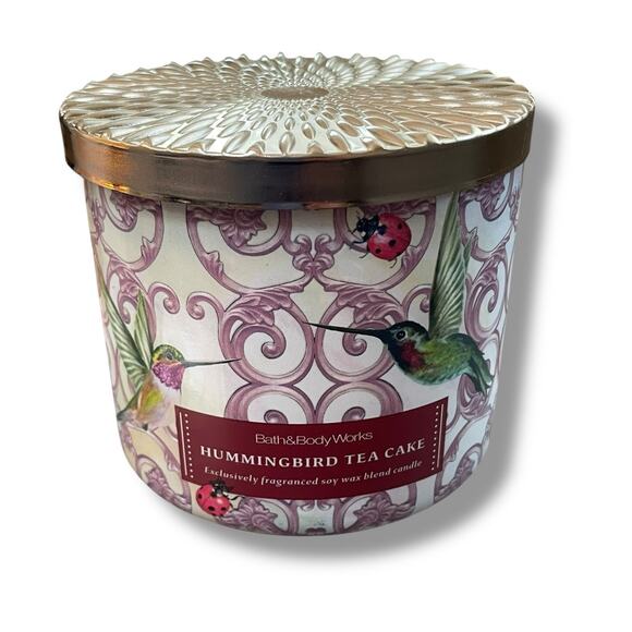Bath & Body Works Hummingbird Tea Cake Wick Candle Batter Cinnamon Pecan 14.5 oz - Picture 4 of 10